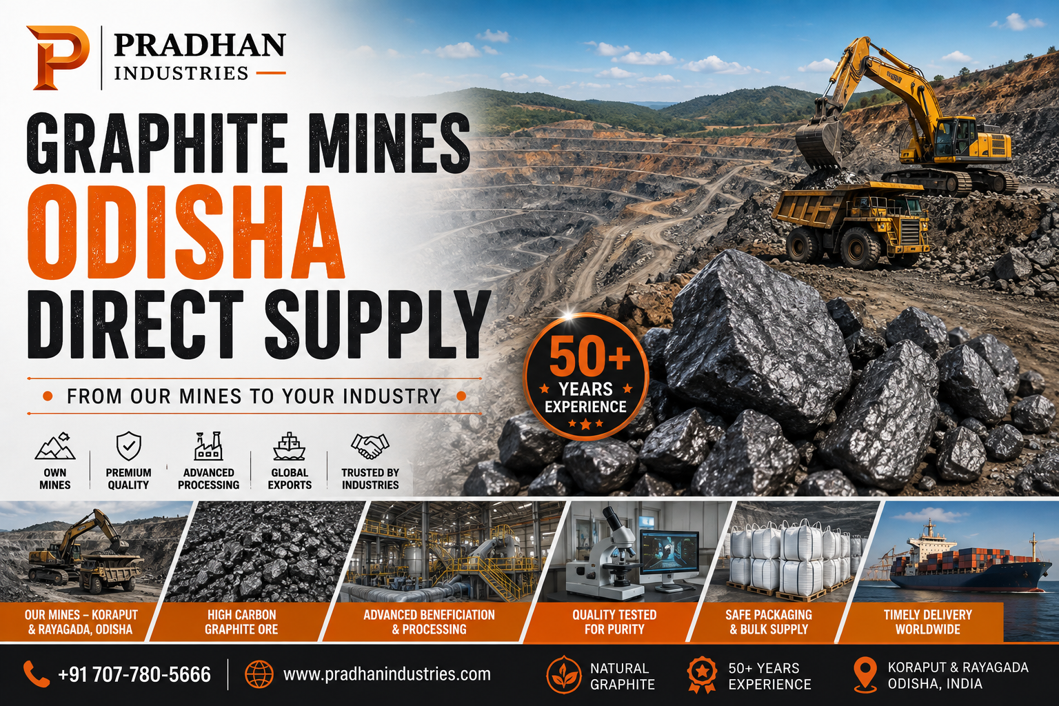 Graphite mines Odisha direct supply from Pradhan Industries