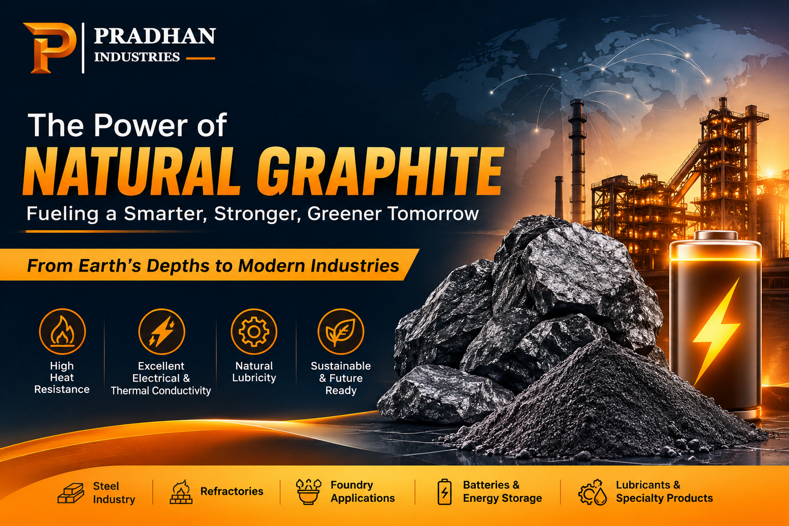 Natural graphite for modern industrial applications from mine to machine