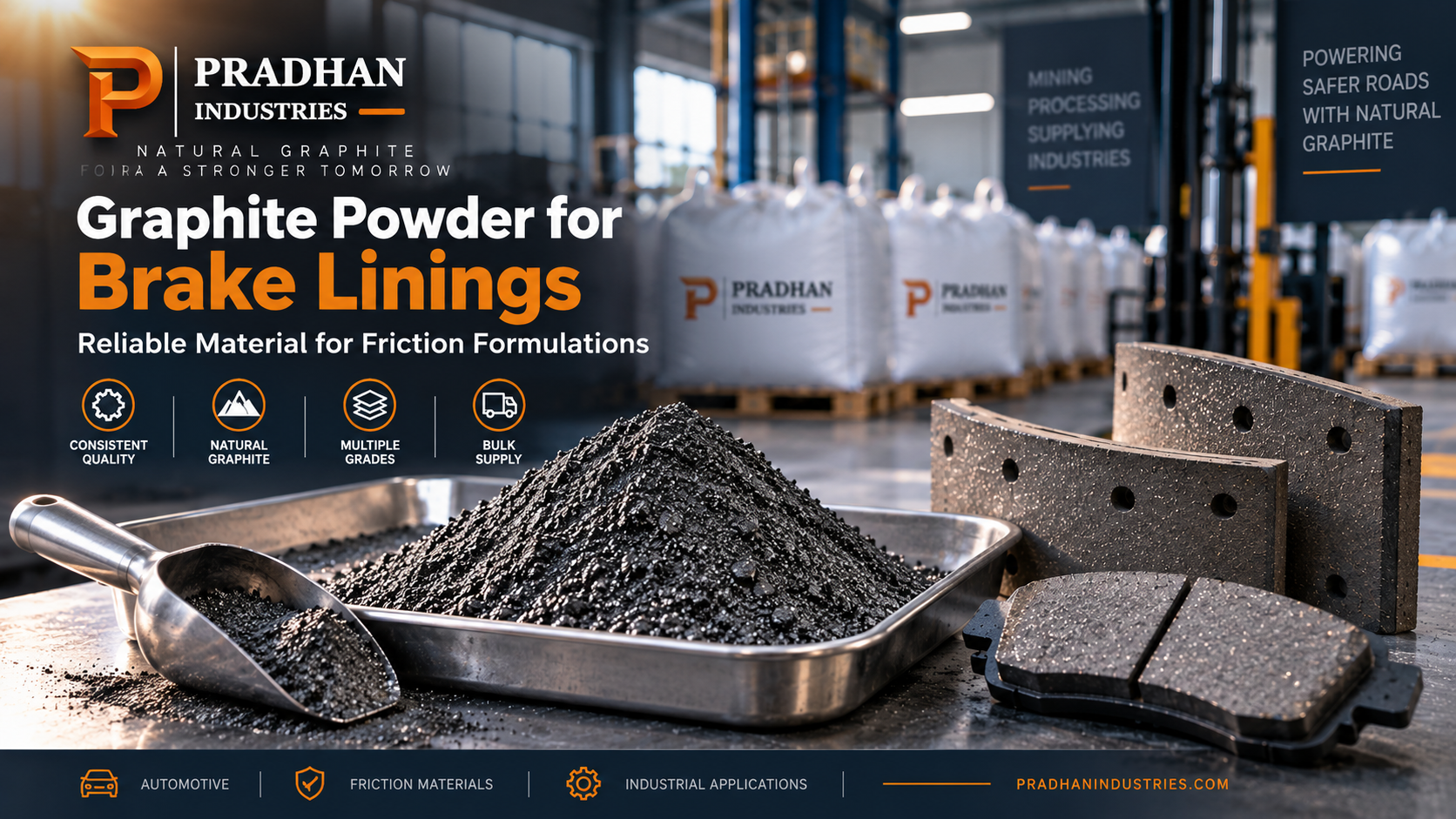 Graphite Powder for Brake Linings and Friction Formulations