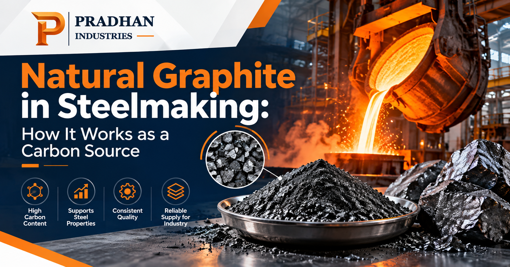Natural Graphite in Steelmaking: How It Works as a Carbon Source