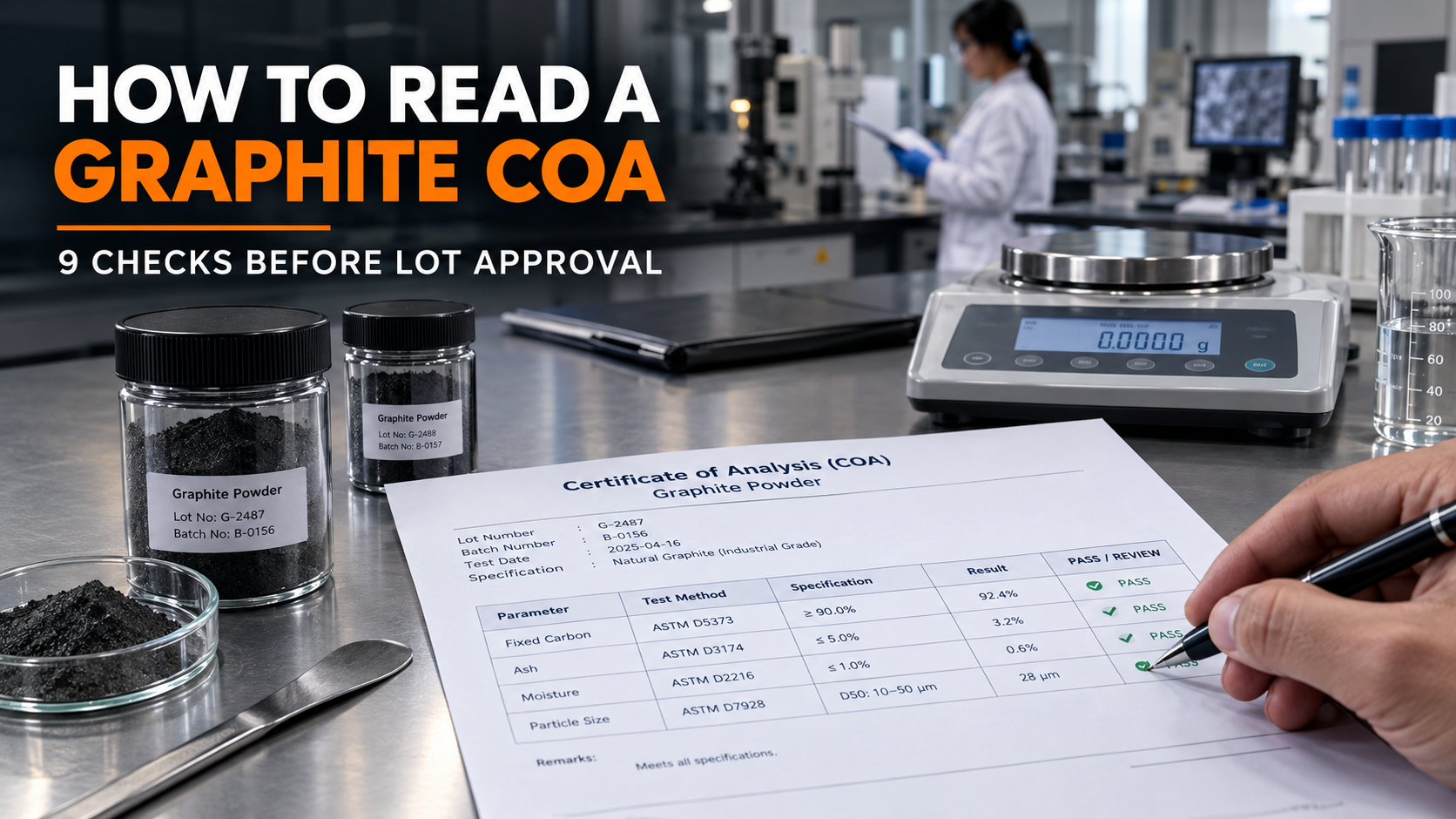 How to Read a Graphite COA Before Approving a Lot
